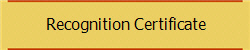Recognition Certificate